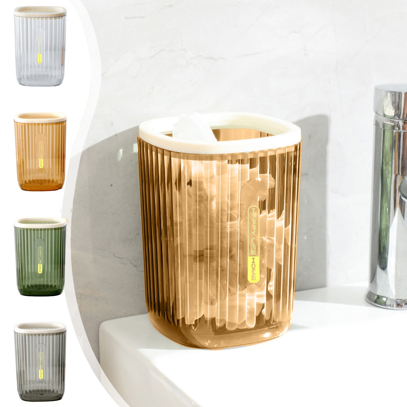 Transparent Desktop Waste Basket, Stylish Paper Storage Bin, Adjustable ...
