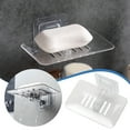 Transparent Detachable Soap Holder for Shower Wall with Drainage Hole