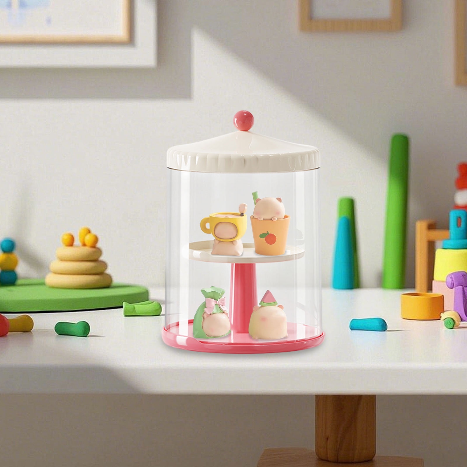 Transparent Display Box, Stackable Blinds Box, 360° Rotating Plastic ...