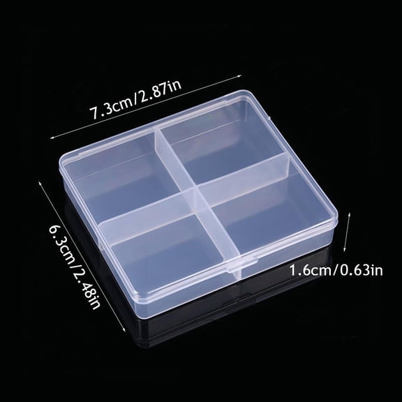 Transparent Divided Storage Box Large 4-Tier Container With Lid Plastic Organizer Drawers Storage Box Storage Case With Handle
