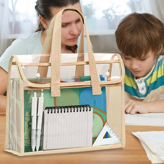Transparent Document Bag,Exam Subject File Bag,School Study Tote,Handheld Document Organizer,Waterproof File Storage Bag,Student Exam Paper Bag,Portable Study Material Bag,School Supplies Organizer