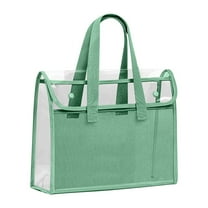 Transparent Document Bag for Exams and Study Materials - Durable Waterproof File Storage with Secure Snap Closure - Ideal for Organizing Course Work and Test Prep