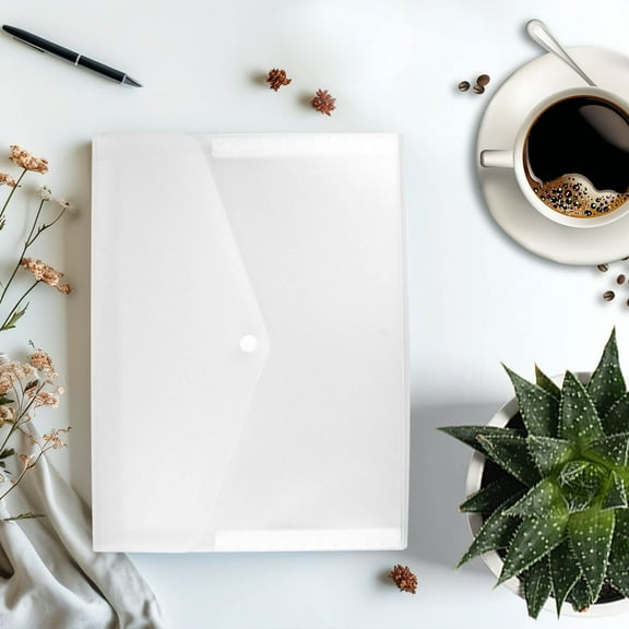 Transparent Document Folders with Snap Button Closure Clear Envelope Storage Bags for Organizing Important Documents