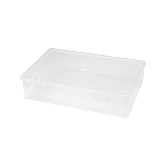 Transparent Document Storage Box Large, A4 File Organizer for Certificates and Paperwork, Dustproof Desktop Case, 12.2x8.6 in