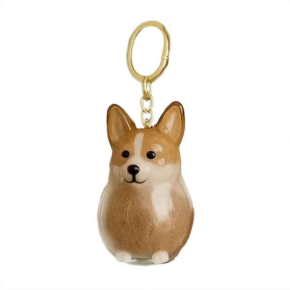 Transparent Dog Hair Collector Keychain, Memorial Storage Box & Keepsake for Pet Owners, Cute Charm to Cherish Your Furry Friend