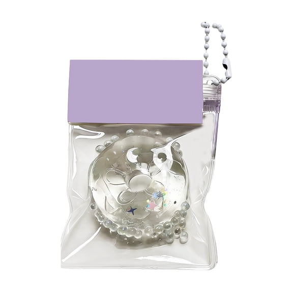 Transparent Donut Croissant Squeezetoy, Slow Rising Clear Gel Stress Reliever, Ultra Soft Bakery Shaped Fidget for Adults, Sensory Decompression Squishy