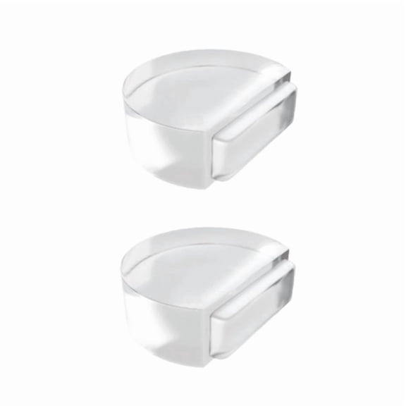 Transparent Door Wedge Stopper 2 Pack - Peel & Stick Silicone Door Stop Wall Protector