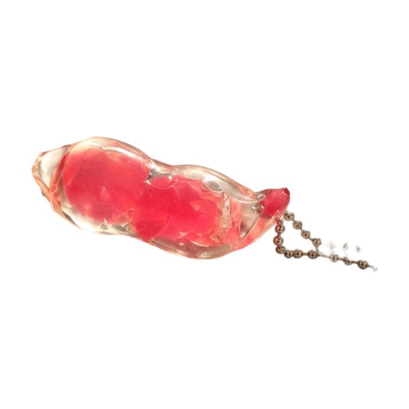 Transparent Double Bean Pendant, Soft Squeeze Stress Relief Toy, Keychain Fidget Accessory, Portable Sensory Toy, Decompression Pendant For Bags And Keys, Novelty Gift