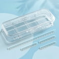 thumbnail image 1 of Transparent Double Layer Pencil Case Plastic Material With Removable Dividers Multi-Compartment Design For Pens Erasers Clips Storage Measuring 8.27x3.15x1.77 Inches (White), 1 of 6