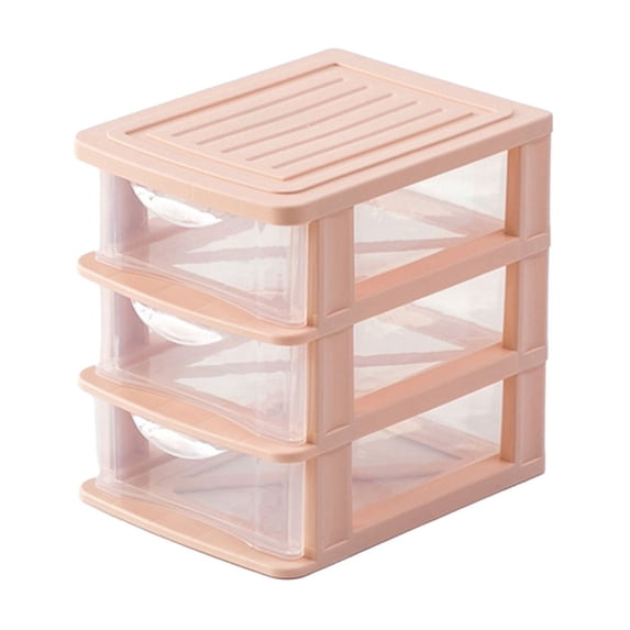 Transparent Drawer Desktop Storage Box - Multi-Layer Plastic Organizer for Cosmetics, Stationery & Office Supplies - Space-Saving Design Ideal for Home, Dorm & Office Use