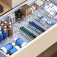 thumbnail image 1 of Transparent Drawer Divider Organizer Expandable Stackable Storage Compartment Box for Office Home, 1 of 6