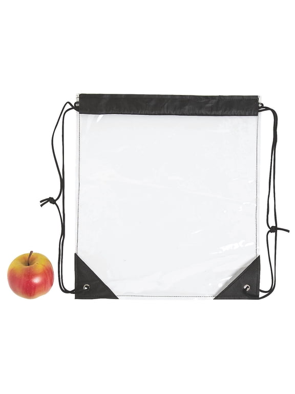 Transparent Drawstring Bags - Party Favors - 12 Pieces