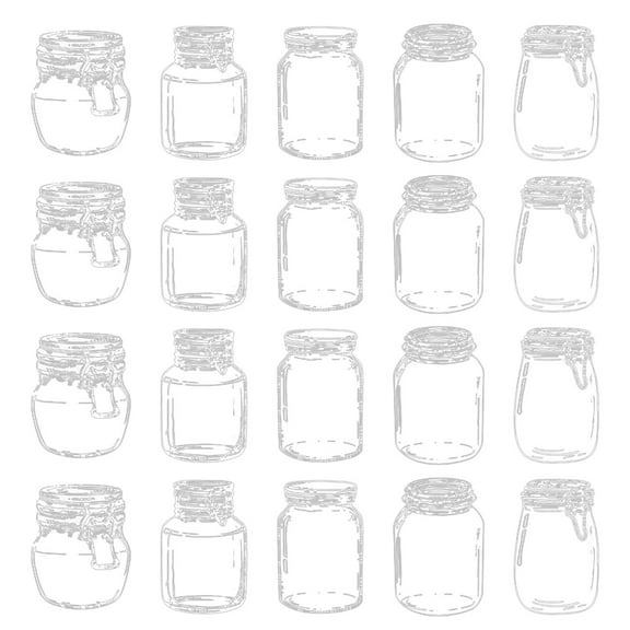 Transparent Dried Flower Stickers for Glass Bottles with Adhesive Backing - Decorative Bookmarks and Collage Art Supplies