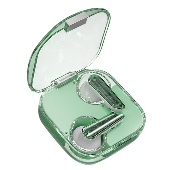 Transparent Earbuds, Yrmaups Transparent Earbuds, Semi In Ear Wireless Headphones, Bluetooth 5.3 Stereo Headset, Noise Cancelling Microphone, Digital Power Display, Sports Gym Headphones
