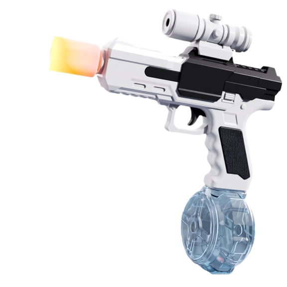 Transparent Electric Automatic Water Spray Blaster, Drum Mag Water Blaster for Summer Outdoor Game
