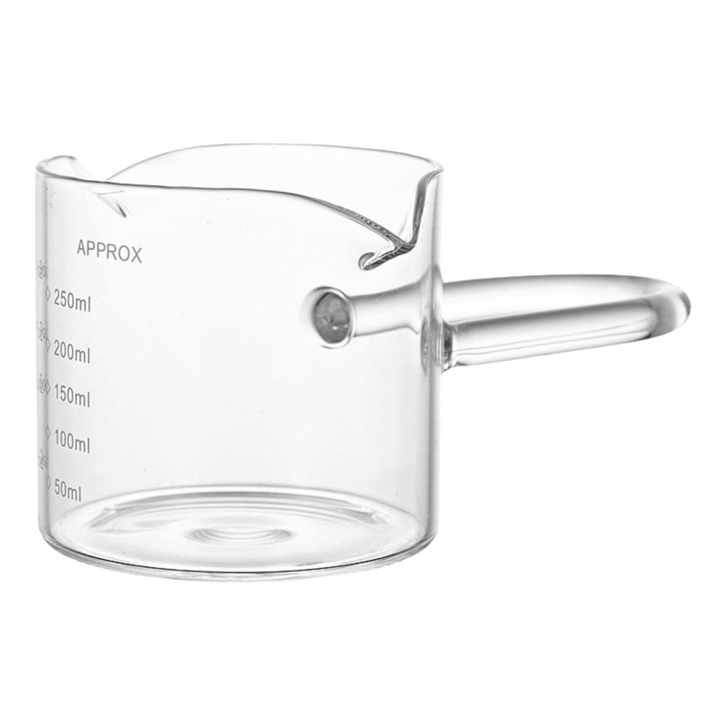 Transparent Espresso Milk Measure Pitcher Coffee Measuring Glass Cup ...