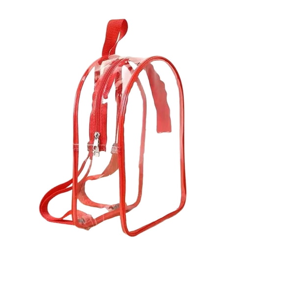 Transparent Event Backpack, PVC Clear Backpack for Security , Large Capacity See-Through Bag, Stadium Approved Clear Backpack with Organizational Pockets, Durable Clear Carryall Backpack