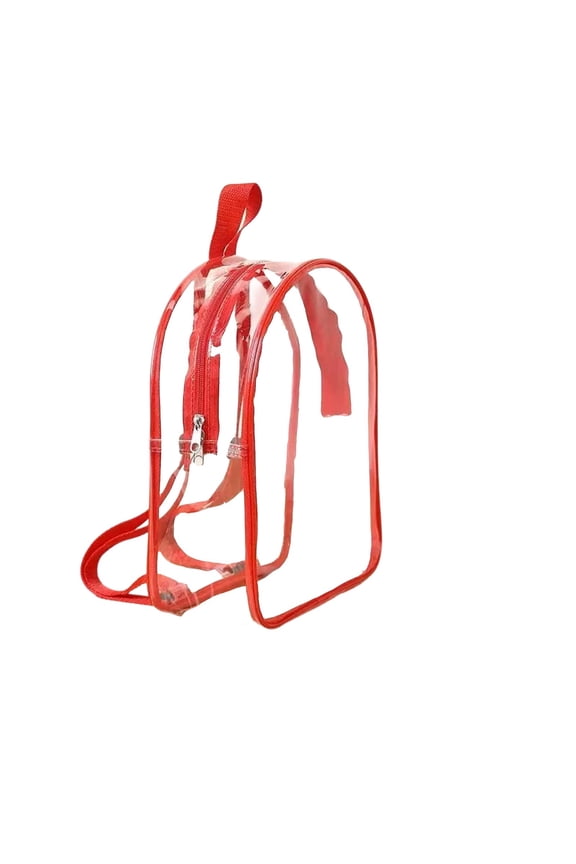 Transparent Event Backpack, PVC Clear Backpack for Security , Large Capacity See-Through Bag, Stadium Approved Clear Backpack with Organizational Pockets, Durable Clear Carryall Backpack