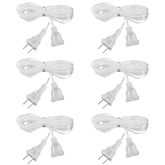Transparent Extension Cord 5ft for LED String Lights Holiday Wedding Decorations