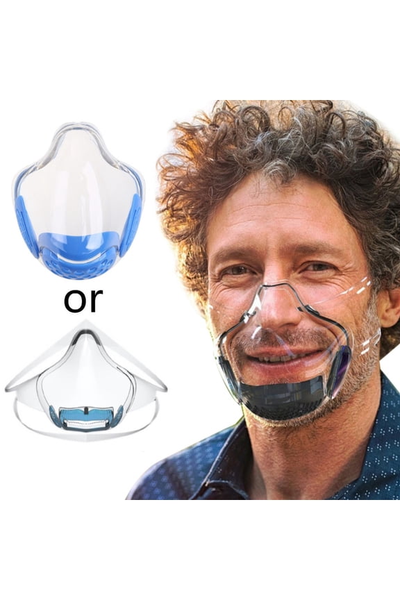 Transparent Face_Shield for Adult,Anti-Fog Clarity Face_Masks Plastic,Visible Clear Face_Mask Breathable Mouth Nose Prot