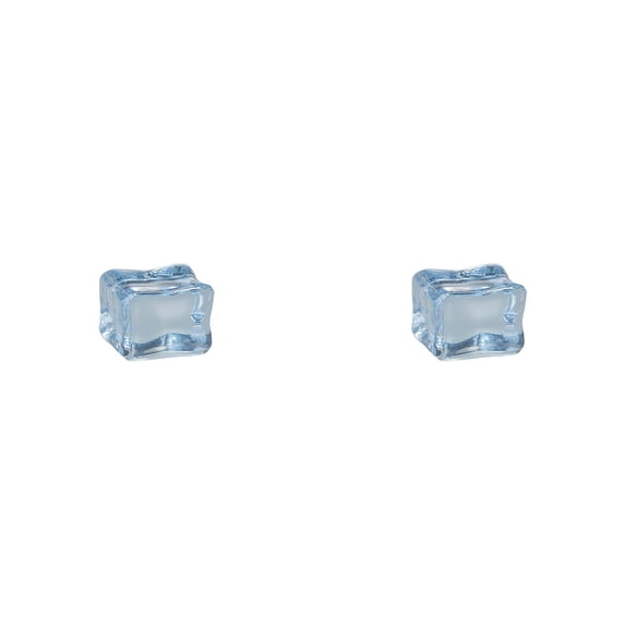 Transparent Fake Ice Cube Resin Ornaments, Frosted Simulation Ice Square Mini Charms, DIY Craft Decorative Accessories, Imitation Ice Block Miniature Figurines, Fairy Garden Micro Landscape Supplies