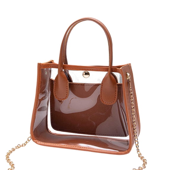 Transparent Fashion Tote Bag Versatile Shoulder Handbag For Shopping Gym And Travel