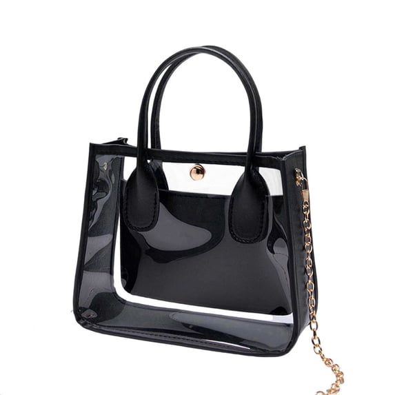 Transparent Fashion Tote Bag Versatile Shoulder Handbag For Shopping Gym And Travel