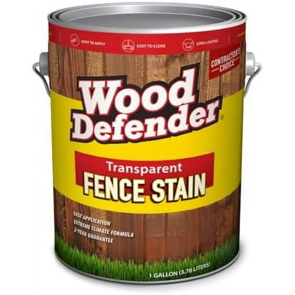 Transparent Fence Stain and Seal Oxford Brown 1-Gallon | Oil-Based Exterior Fence Coating | Long-Lasting Color Protection for Wood Fences$$Tools & Hardware Other