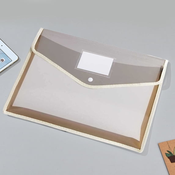 Transparent File Folder Envelope for Legal Document Storage and Easy Identification of Important Papers with Secure Snap Fastener