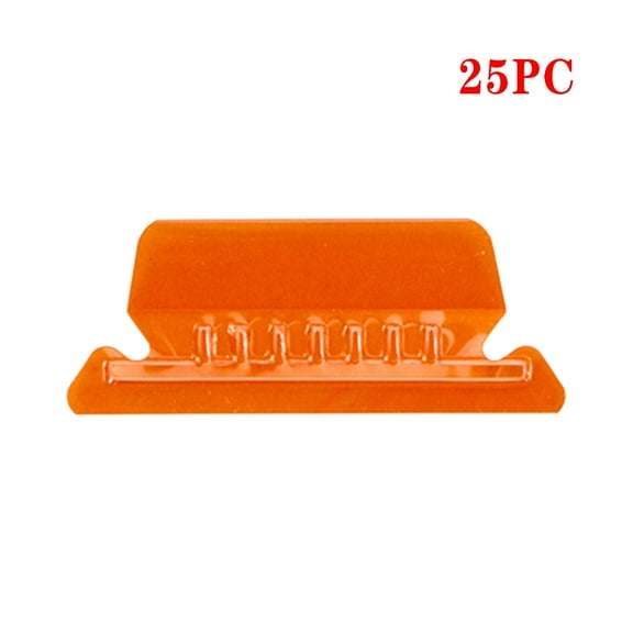 Transparent File Folder Tabs,Hanging File Folder Labels Tabs and Inserts,25 Pcs Plastic File Folder Tabs,Plastic Transparent Colored Hanging File Folder Tabs for Hanging Folders,(Orange,3.11x1.22 in)