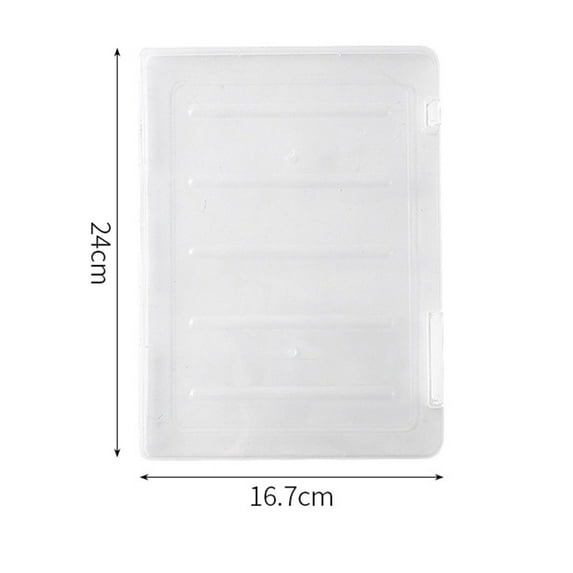 Transparent File Storage Box Organizer – Stackable Plastic Document Certificate Holder, Latching Lid, Desktop Home Office ID Paperwork Container, 1 Pack