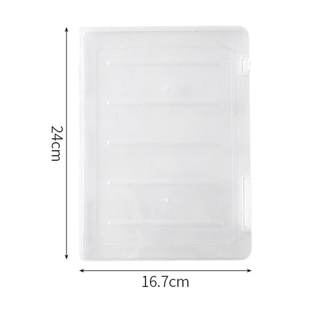 Transparent File Storage Box – Stackable Plastic Document Organizer with Lid for Home Office ID Certificates Manuals – Student Desk Organizer for Files, Papers, and Masks