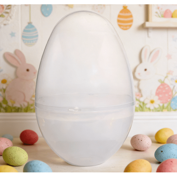 Transparent Fillable Easter Egg Container, Plastic Egg for Candy & Small Toys