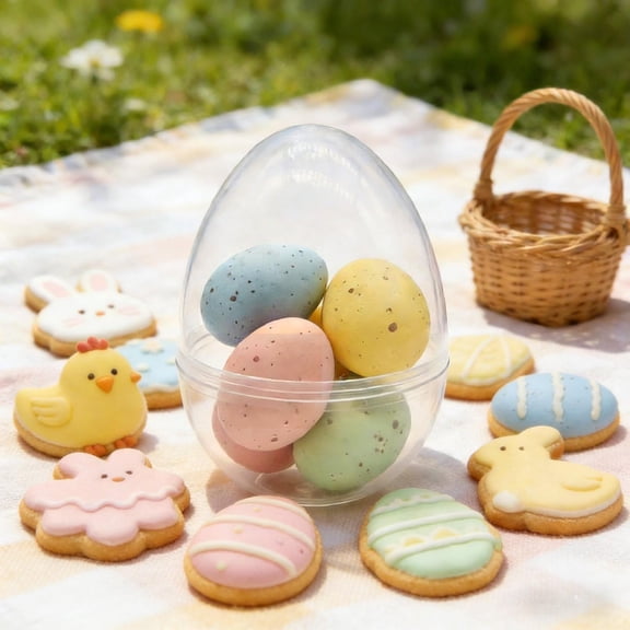 Transparent Fillable Easter Eggs, Mini Plastic Easter Eggs for , Clear Empty Egg Containers for DIY Decor and Gifts
