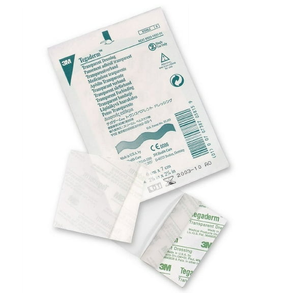 Tegaderm Transparent Film Dressing, Picture Frame Style, with Label, 2 1/8 in. x 2 in. (Pack of 50)