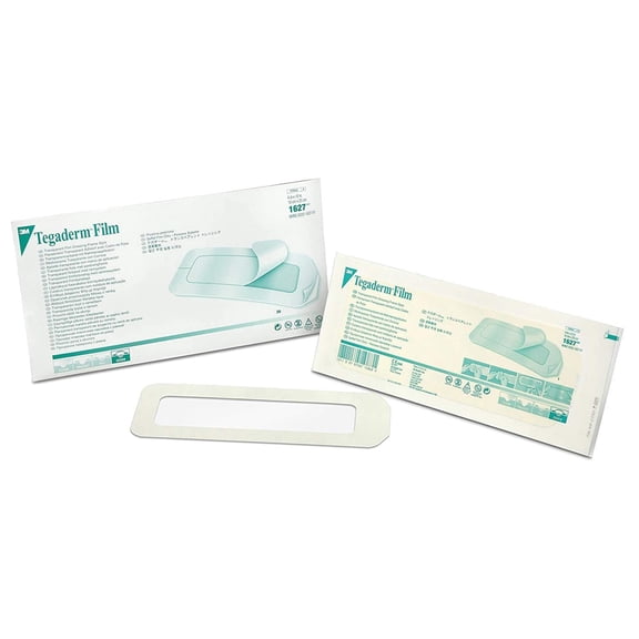 3M Tegaderm Waterproof Transparent Film Dressing, 4" x 10", 10 Count
