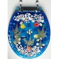 Transparent Fish Aquarium Round Standard Size Toilet Seat with Cover