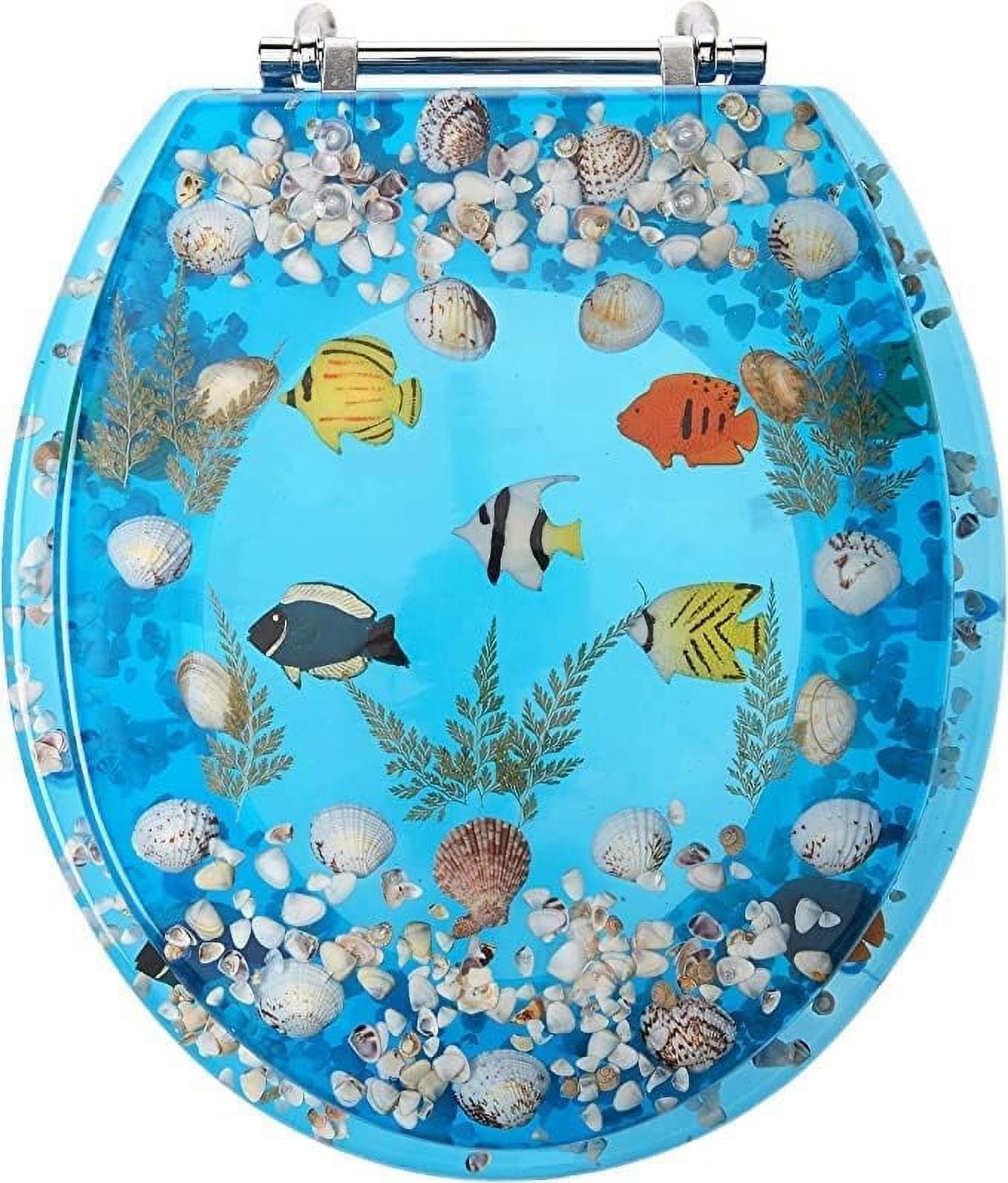 Transparent Fish Aquarium Round Standard Size Toilet Seat with Cover ...