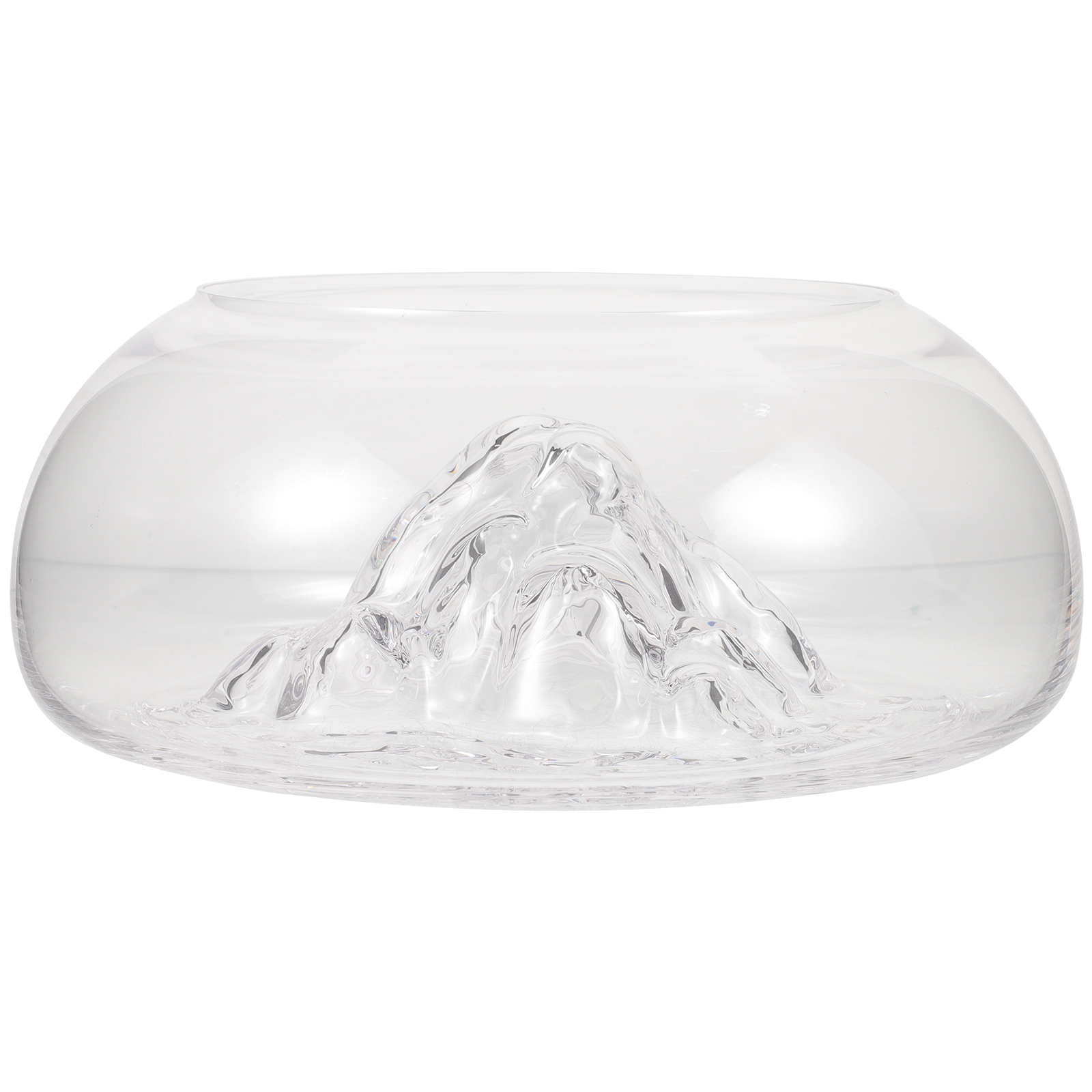 Transparent Fish Bowl Glass Round Bowl Glass Terrarium Desktop Clear