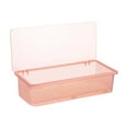 thumbnail image 1 of Transparent Flatware Tray With Lid And Drainer, Plastic Utensil Kitchen Storage Box Drawer Organizer Clear Cutlery Storage Container With Cover Dinnerware Holder Box For Home And Travel,B, 1 of 5