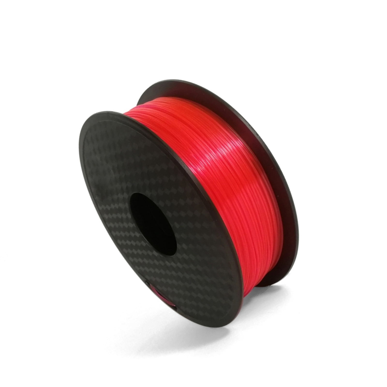 Transparent Fluorescent Red Filament for 3D Printer, ABS Carbon Fiber, 1.75mm +/-0.05mm, Printing Temperature 220-250 Degree, 1KG