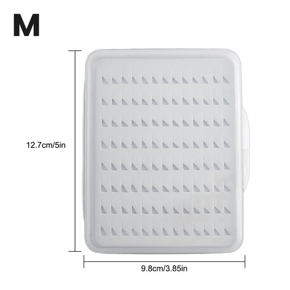 Transparent Fly Hook Box With Foam For Fishing Tackle Storage, Slim Portable PP EVA Case For Fly Hooks And Fishhooks, Easy Carry Design,1 Pack(M)