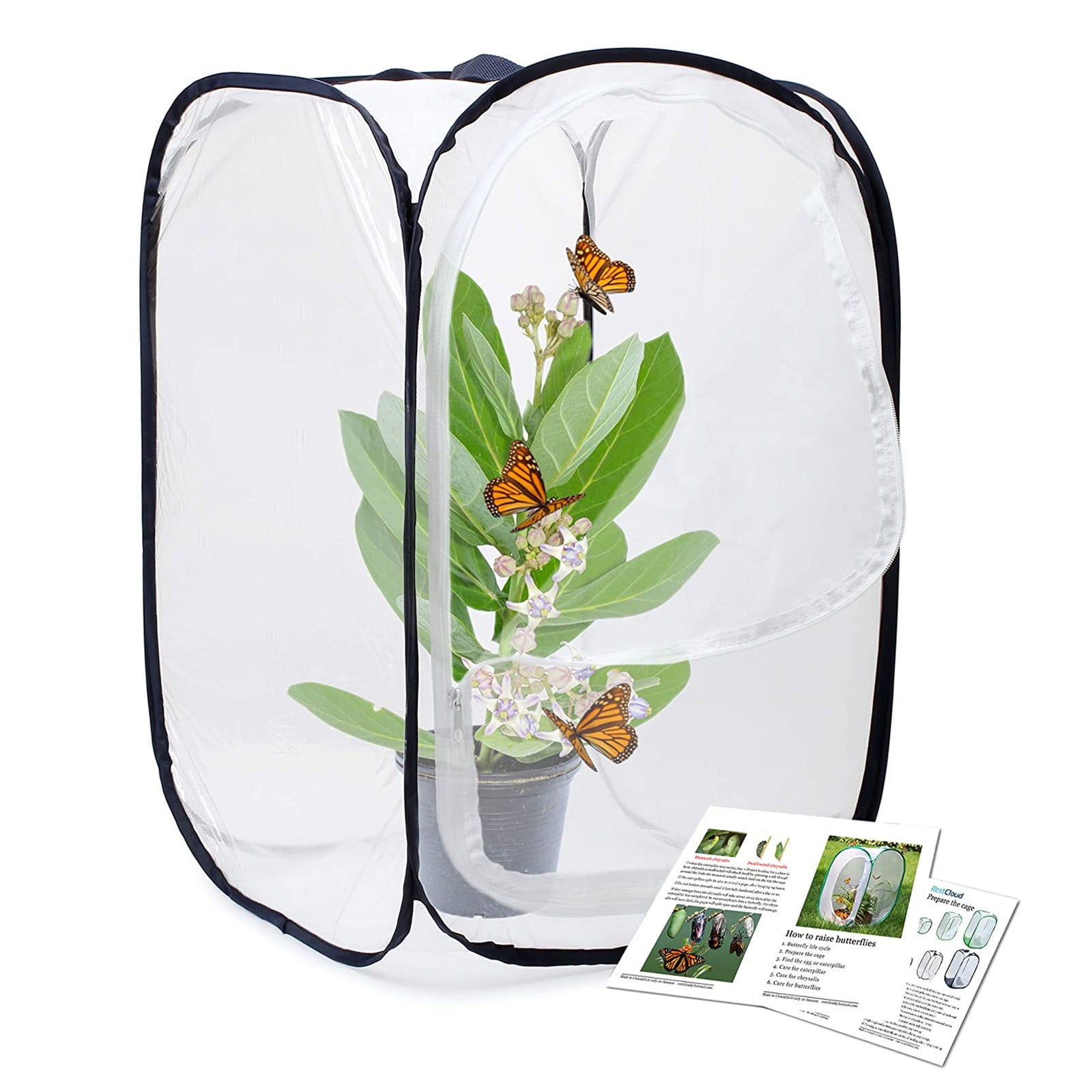 Transparent Foldable Mosquito Net Pet Cage for Caterpillar and ...