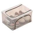thumbnail image 1 of Transparent Foldable Shoe Storage Box,Dustproof Design,Space-Saving,Stackable,Easy Organization,No Installation,Foldable Shoe Organizer for Closet,Storage Unit for Shoes and Boots, 1 of 4
