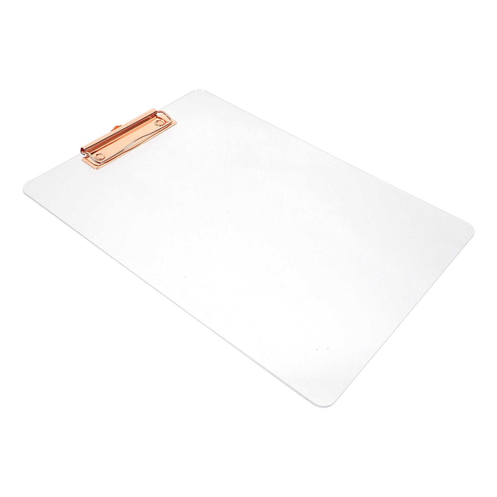 Alvinma 12.18" x 8.65" Transparent Acrylic Clipboard, White