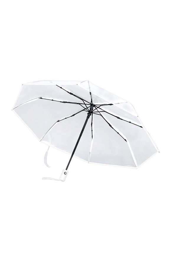 Transparent Folding Umbrella, Windproof Sun & Rain Umbrella for Outdoor Activities, Travel, Shopping & Photo Props
