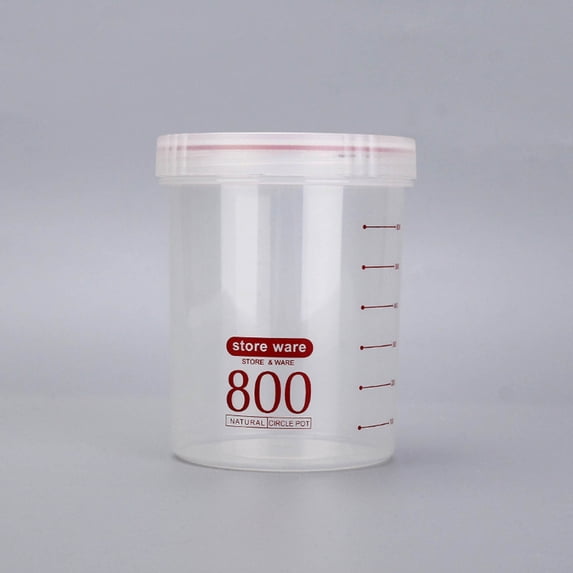 Transparent Food Storage Container Airtight Sealed Plastic Snack Canister for Pantry Kitchen Organization
