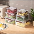 thumbnail image 1 of Transparent Food Storage Container with Timer | Airtight Fresh-Keeping Box for Refrigerator & Microwave | Durable Stackable Organizer | HIPS+ABS Material | 1 Pack | 3 Sizes, 1 of 7