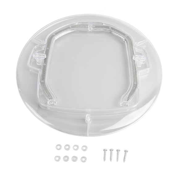 Transparent Free Entry Cat Door for Exterior Glass and Solid Interior Doors, 11.8 x 11.8 in / 30 x 30 cm