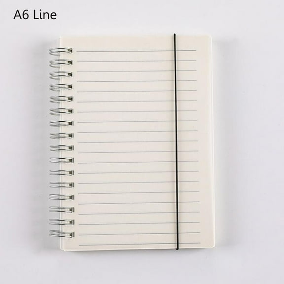 Transparent Frosted Cover Coil Blank Line Lattice Journal Diary Notebook